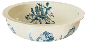 Large 19th Century Glazed Ceramic Basin by Magnolia B.F.K