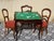 Console table that unfolds into a games table. Antique piece from the late 19th century, crafted from solid mahogany....
