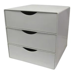 Mid 20th Century Three Drawer Plastic Storage Cube in the Style of Palaset or Kartell