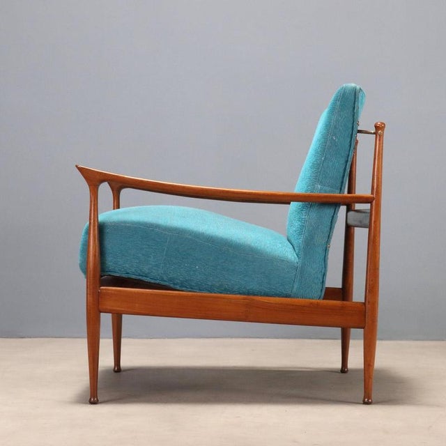 Vintage Teak Wood Armchair, 1960s For Sale - Image 3 of 11