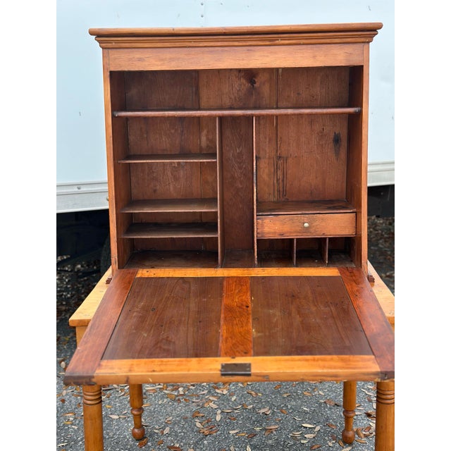 Antique American Pine Secretary For Sale - Image 4 of 12