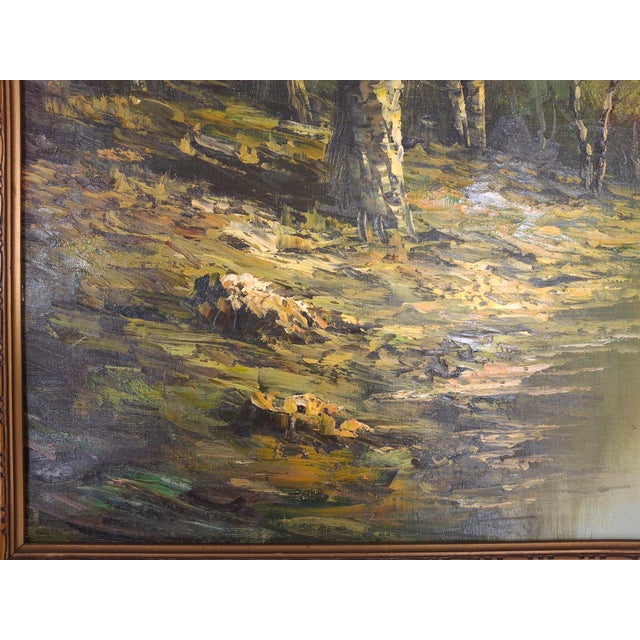 American School, 20th Century River Side Landscape, Oil on Canvas, Framed For Sale - Image 9 of 12