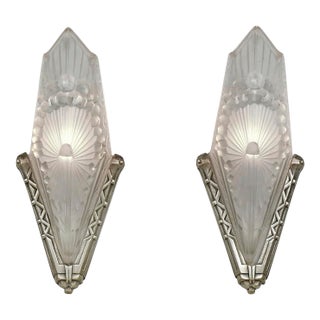 French Art Deco Wall Sconces by Charles Schneider 1930 France - A Pair For Sale