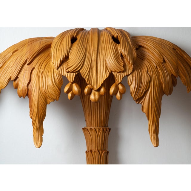 Maison Jansen Large Beechwood Wall Light from Maison Jansen, 1950s For Sale - Image 4 of 6