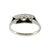 Art Deco Early 20th Century Art Deco Platinum 3 Old European Cut Diamond Ring, Size 7.5 For Sale - Image 3 of 4