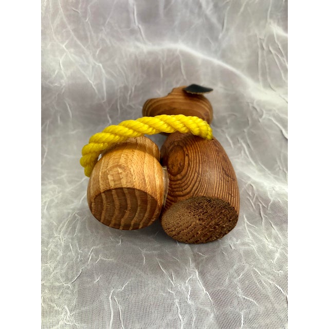 Wood Mid Century Modern Teak Vintage Monkey With Beret Toothpick Holder For Sale - Image 7 of 12