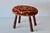 Wood Vintage Mid-Century Turned Wood Legs Needlepoint Footstool Ottoman For Sale - Image 7 of 10