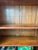 Wood Vintage French Provincial Walnut Vitrine Cabinet With Black Chicken Wire For Sale - Image 7 of 8