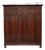 Antique English Oak Jacobean Style Triple Door Compactum Armoire, Uk Import c.1890 For Sale