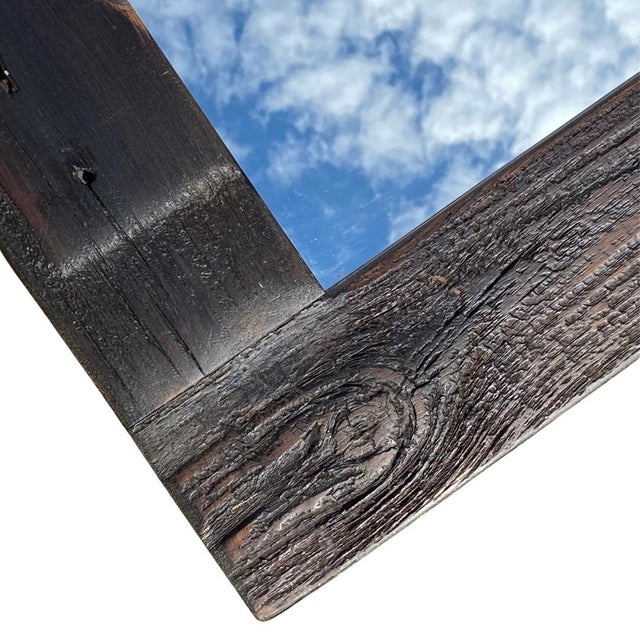 Vintage rustic barn wood mirror. Made by artist Dee Carnelli, Adirondack Rustic Studio out of weathered barn wood. Add a...