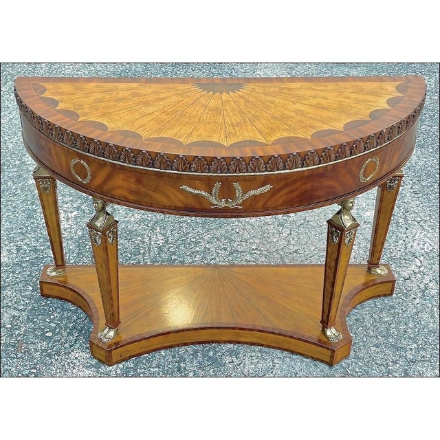 Traditional Vintage Maitland Smith Empire Style Console For Sale - Image 3 of 13