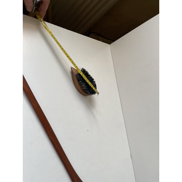 Wood Mid-Century Danish Teak Shoehorn and Rat Brush, 1970s, Set of 2 For Sale - Image 7 of 9