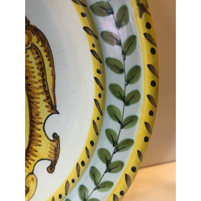 Mid-Century Modern Vintage Italian Lion Crest Decorative Plate / Bowl For Sale - Image 3 of 8