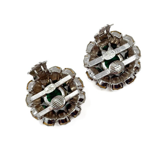 Vintage Flower Earrings from Christian Dior, 1963, Set of 2 For Sale - Image 10 of 12