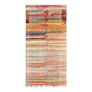 Nazmiyal Collection Multicolored Vintage Moroccan Boucherouite Kilim Rug For Sale