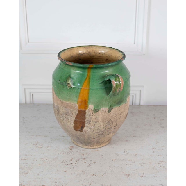 Mid 19th Century French 19th Century Green-Glaze Confit Pot For Sale - Image 5 of 10