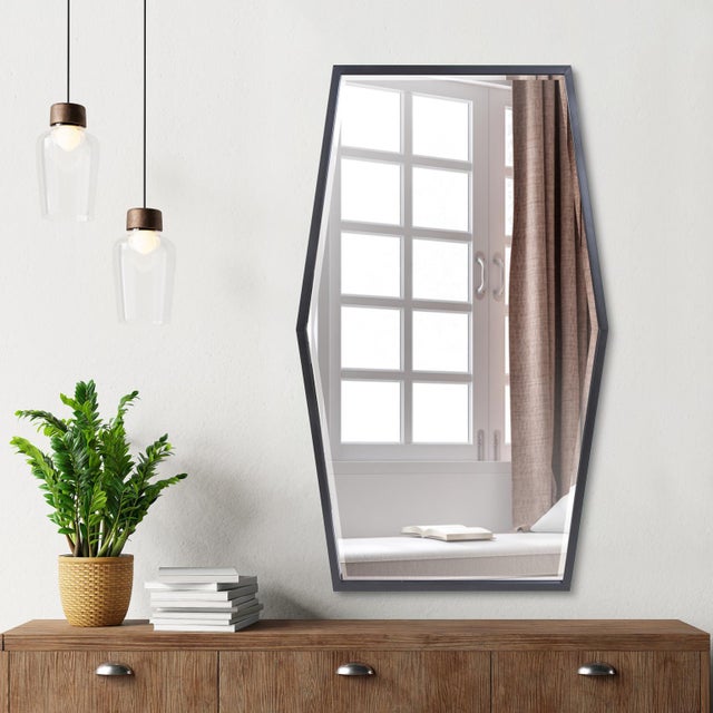 Contemporary Dekland Black Mirror For Sale - Image 3 of 11