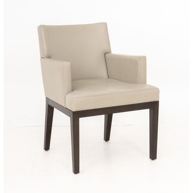 Christian Liaigre Christian Liaigre Style Taupe Upholstery Dining Chairs, 6 For Sale - Image 4 of 9