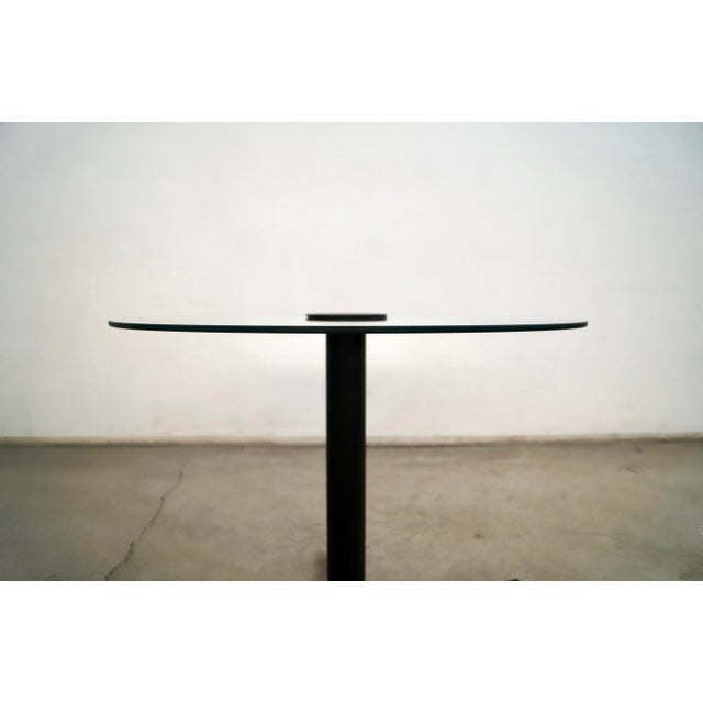 1980’s Postmodern Metal & Glass Side Table For Sale - Image 9 of 12