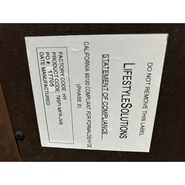 Wood Large Dark Wood Beveled Mirror, Formerly Dresser-Mounted For Sale - Image 7 of 7