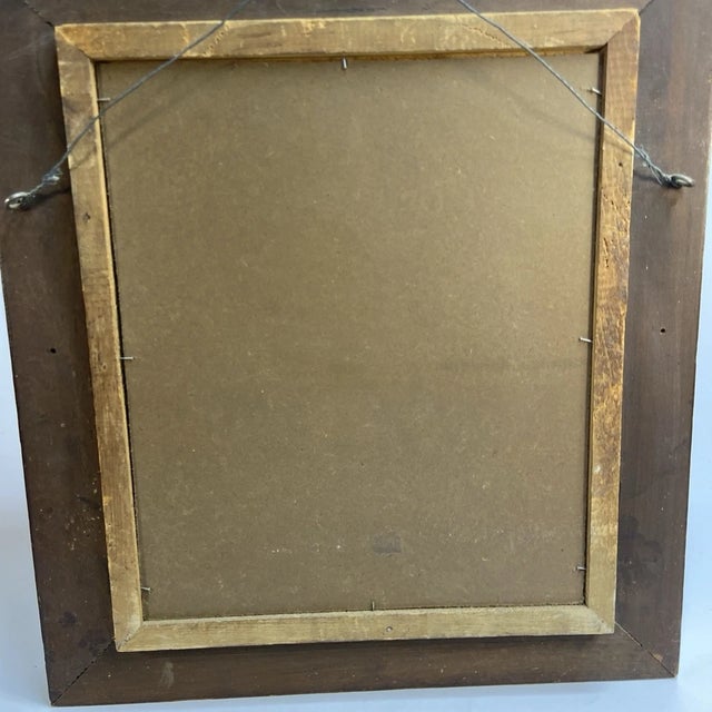 Red Antique Victorian Ornate Gilted Wood Decorated Shadow Box Frame Lord Seaham For Sale - Image 8 of 8