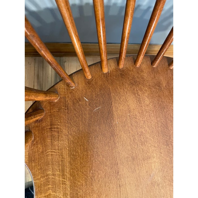 1980s Vintage Set of 2 Slovenian Maple Continuous Arms Windsor Chairs For Sale - Image 5 of 11