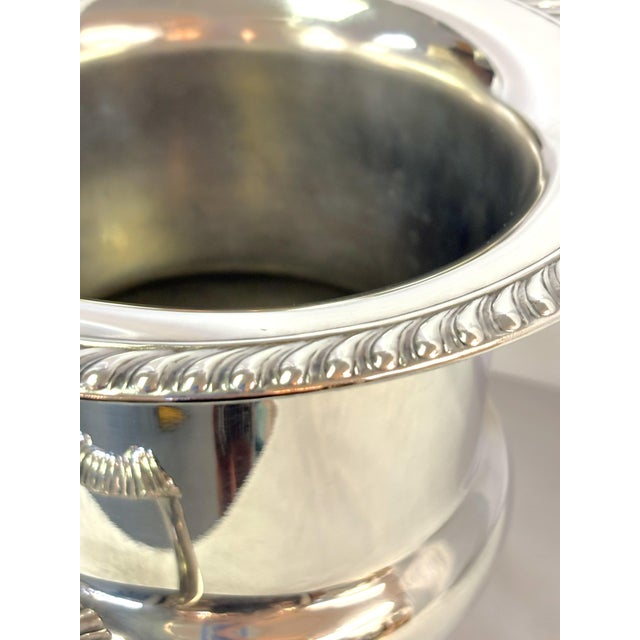Silver Vintage Silverplate Trophy Cup Shape Champagne Bucket For Sale - Image 8 of 17