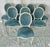 Off-white French Louis XVI Style Painted and Upholstered Dining Chairs Set of Eight For Sale - Image 8 of 10