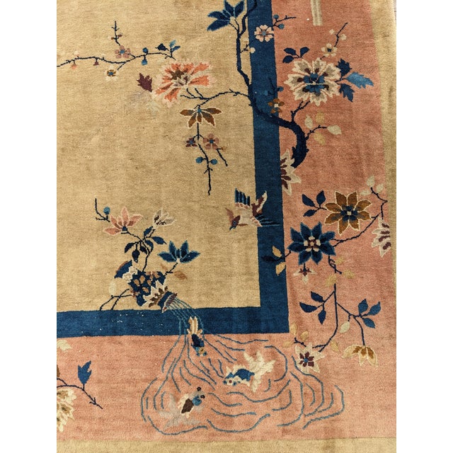 1920s Antique Chinese Art Deco Rug For Sale - Image 6 of 9