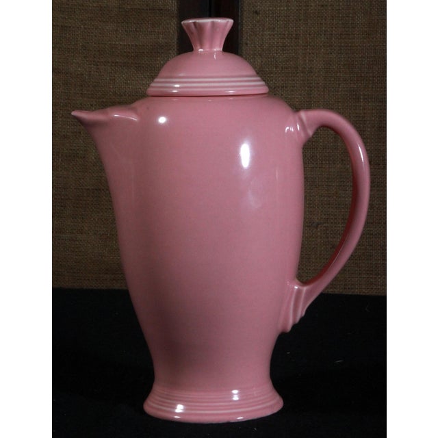Vintage Fiestaware Coffee Serving Pot in Rose Pink Chairish