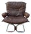 Wing Wingback Brown Leather Lounge Chair by Harald Relling for Westnofa, 1970s For Sale