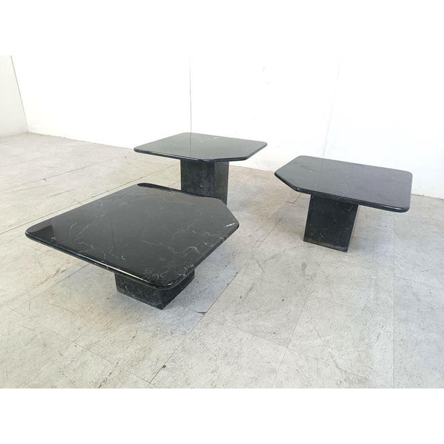 Vintage Marble Nesting Tables, 1970s, Set of 3 For Sale - Image 6 of 12