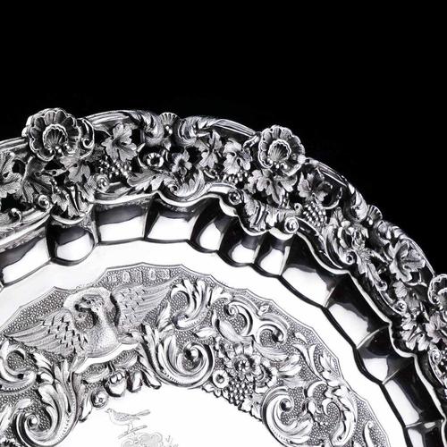 Georgian Sterling Silver Tray with Military Lieutenant Interest by James Fray, 1833 For Sale - Image 12 of 18