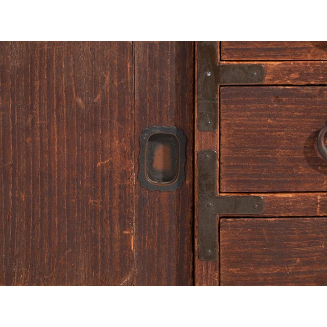 Small Antique Japanese Tansu Cabinet, 1890s For Sale - Image 13 of 15