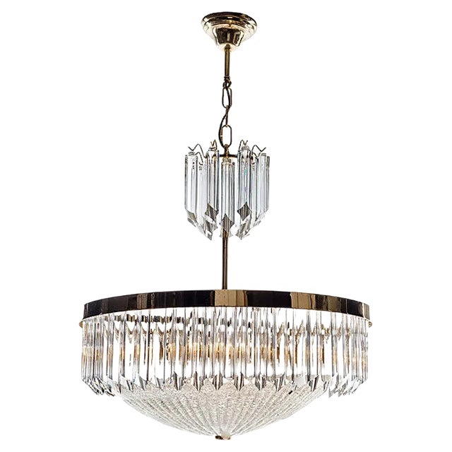 Chandelier in the Style of Venini, 1970s For Sale