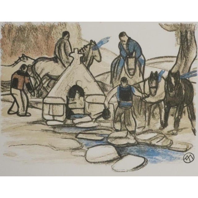Mathurin Meheut, By the Spring, 1937, Engraving For Sale - Image 3 of 8