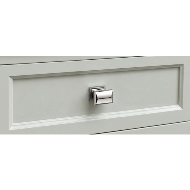 Wood Two-Door Sideboard Cabinet – Painted in Sherwin-Williams Sea Spray For Sale - Image 7 of 7
