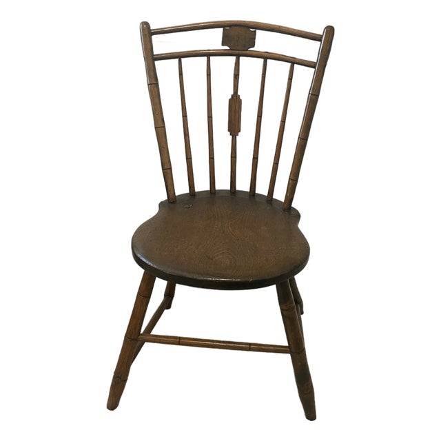 1700’s New England Farm House Federal Windsor Country Chair For Sale