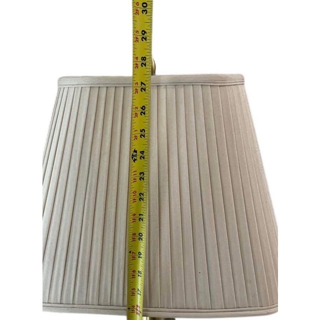 Vintage Frederick Cooper Brass Table Lamp With Pleated Shade, 29” Tall For Sale - Image 10 of 10
