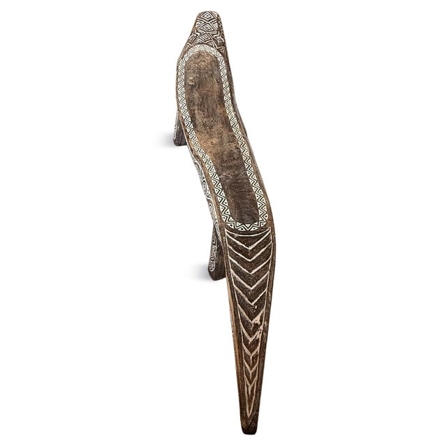 2020s Carved Crocodile Log Bench For Sale - Image 5 of 7
