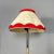 Mid-Century Italian Modern Metal and Brass Floor Lamp with Beige and Red Fabric Shade, 1940 For Sale - Image 6 of 12