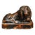Charming 19th Century Antique English Lion Figurine Solid Glazed Ceramic Folk Art Style For Sale