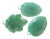 19th Century English Green Glazed Porcelain Leaf Dishes - Set of 3 For Sale