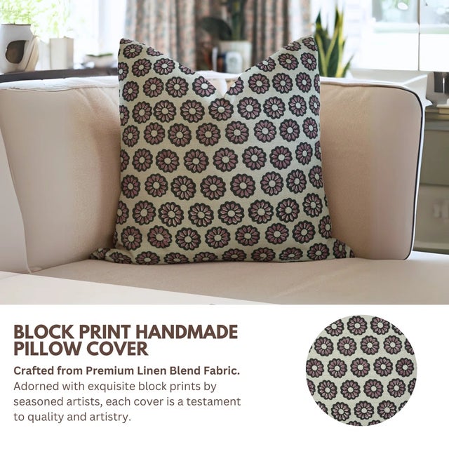 Add charm and elegance to your living space with the Fabdivine "Bulbul" Decorative Throw Pillow Cover, crafted from a...