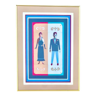 Signed David Oravez “The Emaculate Reception” Mixed Media Spray Paint Print – Boise Idaho Artist, Framed Contemporary Art For Sale