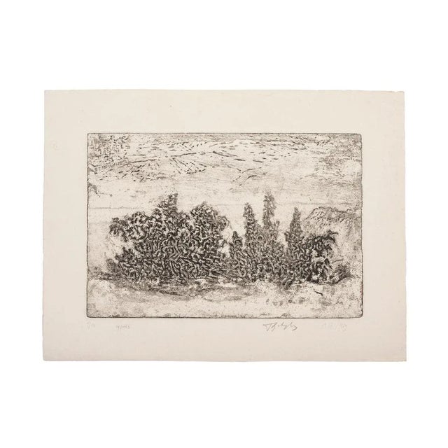 Landscape is an original etching on paper realized in 1969 by an unknown artist\. Hand-signed on the lower left in pencil,...