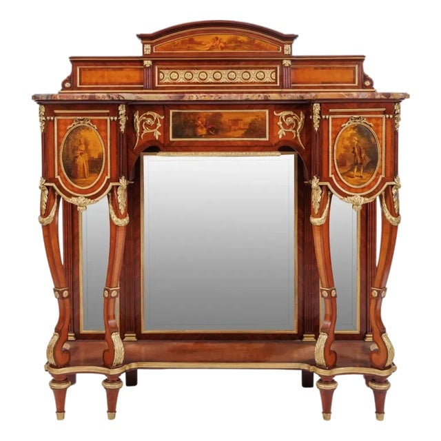 A French Ormolu Mounted Kingwood and Vernis Martin Console Table, Circa 1880 For Sale