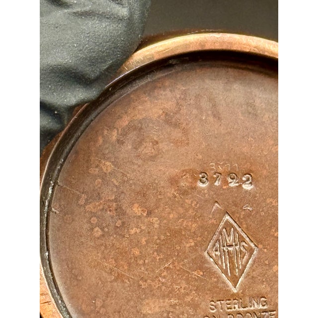 Art Deco 1912 Otto Heinz Sterling Silver on Bronze Vase, Signed For Sale - Image 3 of 11