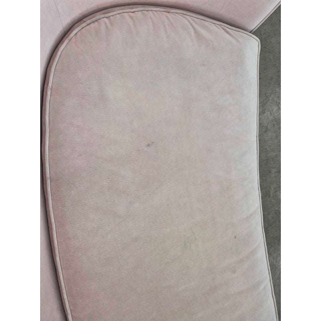 Custom Pink Velvet Sofa For Sale - Image 15 of 18