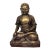 Mid-Century Large Gilded Bronze Buddha Statue 15" Tall For Sale